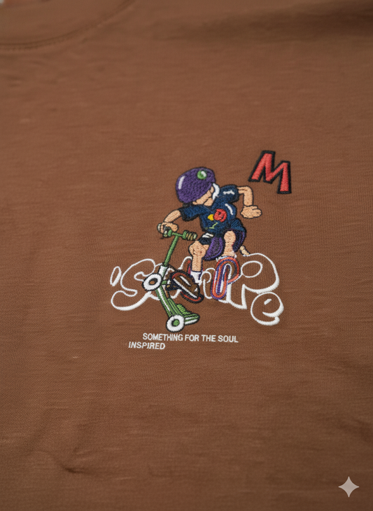 Rust Back Print Oversized T-shirt