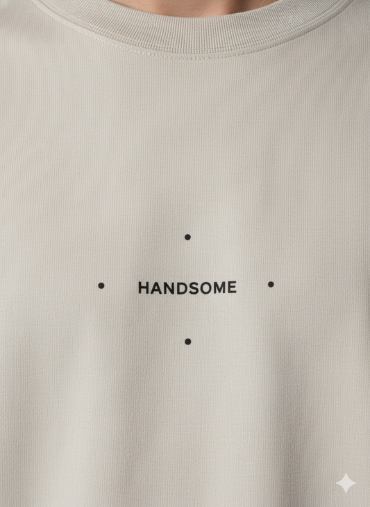 Beige Handsome Oversized T-shirt