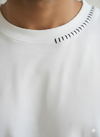 White Neck Stitch Oversized Tshirt
