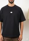 Black Textured Oversized Tshirt