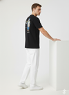 Black Back Printed Oversized Tshirt