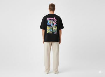 Black Sponge Bob Oversized T-shirt