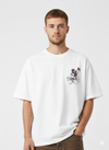 White Back Printed Oversized T-shirt