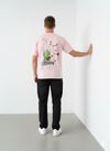 Pink Back Print Oversized Tshirt