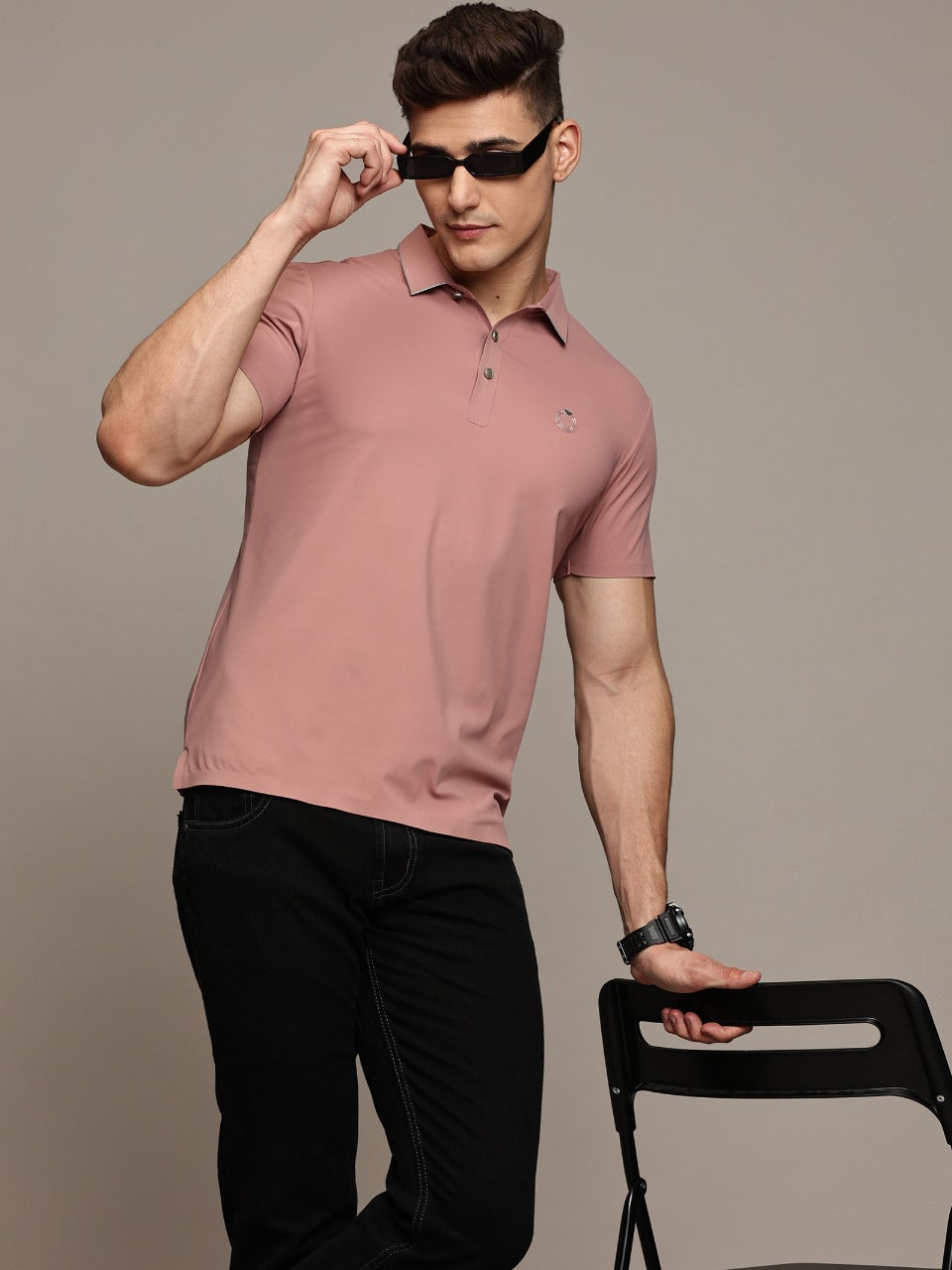 Dusty Pink Polo T-Shirt