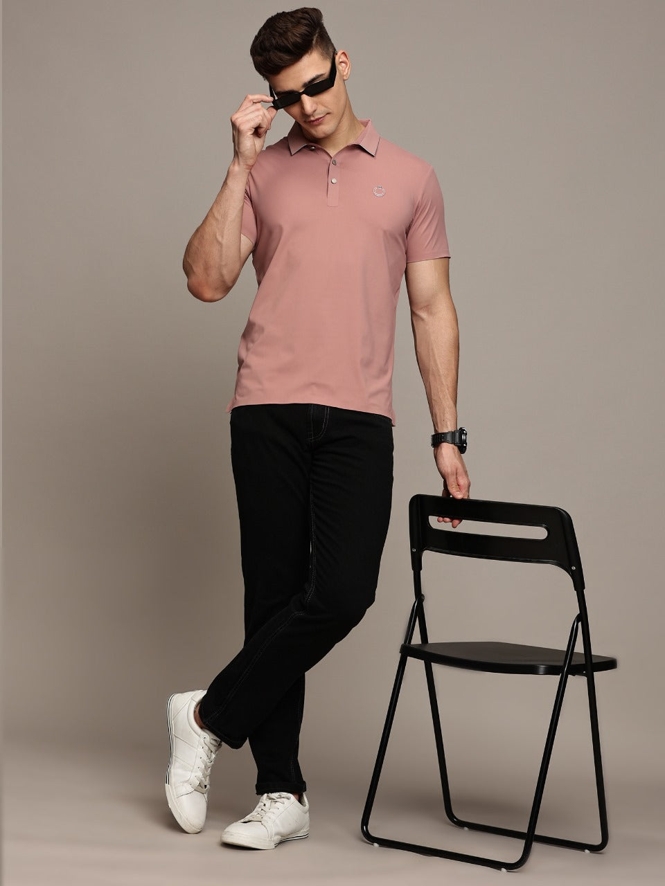 Dusty Pink Polo T-Shirt