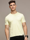 Yellow Seamless Crew Neck T-shirt