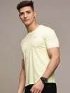 Yellow Seamless Crew Neck T-shirt