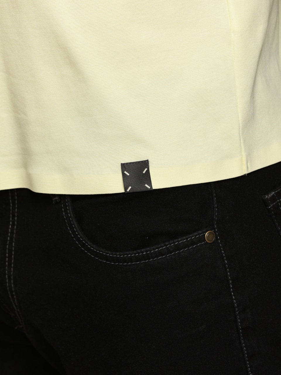 Yellow Seamless Crew Neck T-shirt