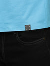 Blue Seamless Crew Neck T-shirt
