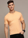 Orange Seamless Crew Neck T-shirt