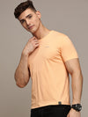 Orange Seamless Crew Neck T-shirt