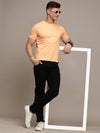 Orange Seamless Crew Neck T-shirt