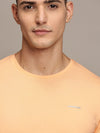 Orange Seamless Crew Neck T-shirt