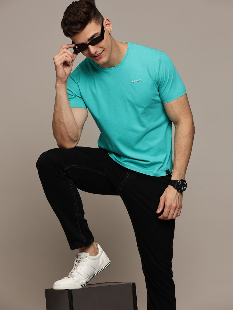 Green Seamless Crew Neck T-shirt