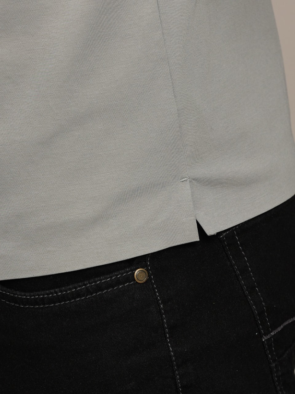Giza Cotton Grey Polo T-Shirt