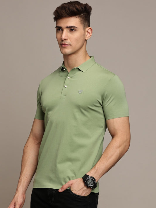 Giza Cotton Green Polo T-Shirt