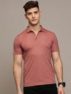 Dusty Pink Testured Polo Tshirt