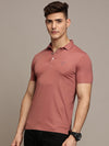Dusty Pink Testured Polo Tshirt