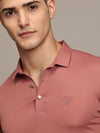 Dusty Pink Testured Polo Tshirt