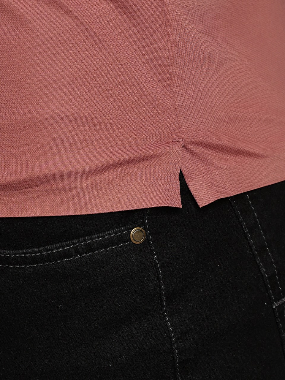 Dusty Pink Testured Polo Tshirt