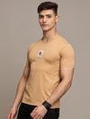 Peach Seamless Crew Neck T-shirt