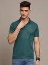 Olive Fine Testured Polo Tshirt