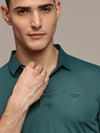 Olive Fine Testured Polo Tshirt