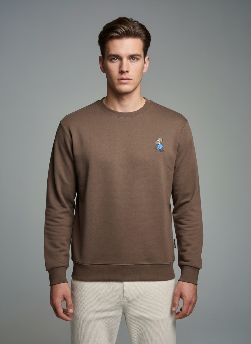 Paper Crowns Chocolate Brown Sweatshirt