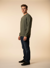 Military Green Self Printed Sweatshirt
