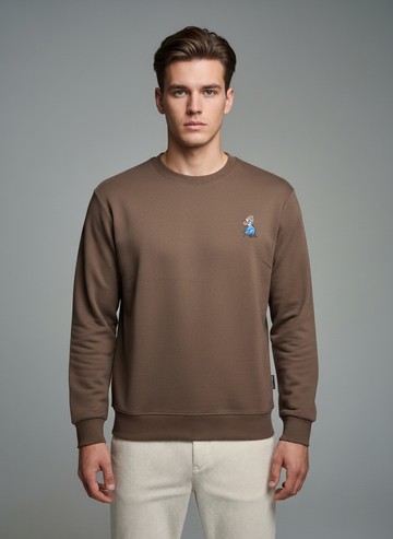 Paper Crowns Chocolate Brown Sweatshirt