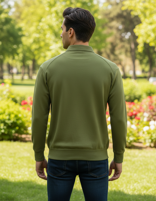Forest Green Polo Sweatshirt