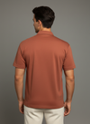 Rust Zipper Polo T-shirt
