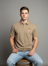 Khakhi Patch Polo Tshirt