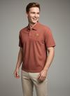 Rust Drop Shoulder Polo Tshirt