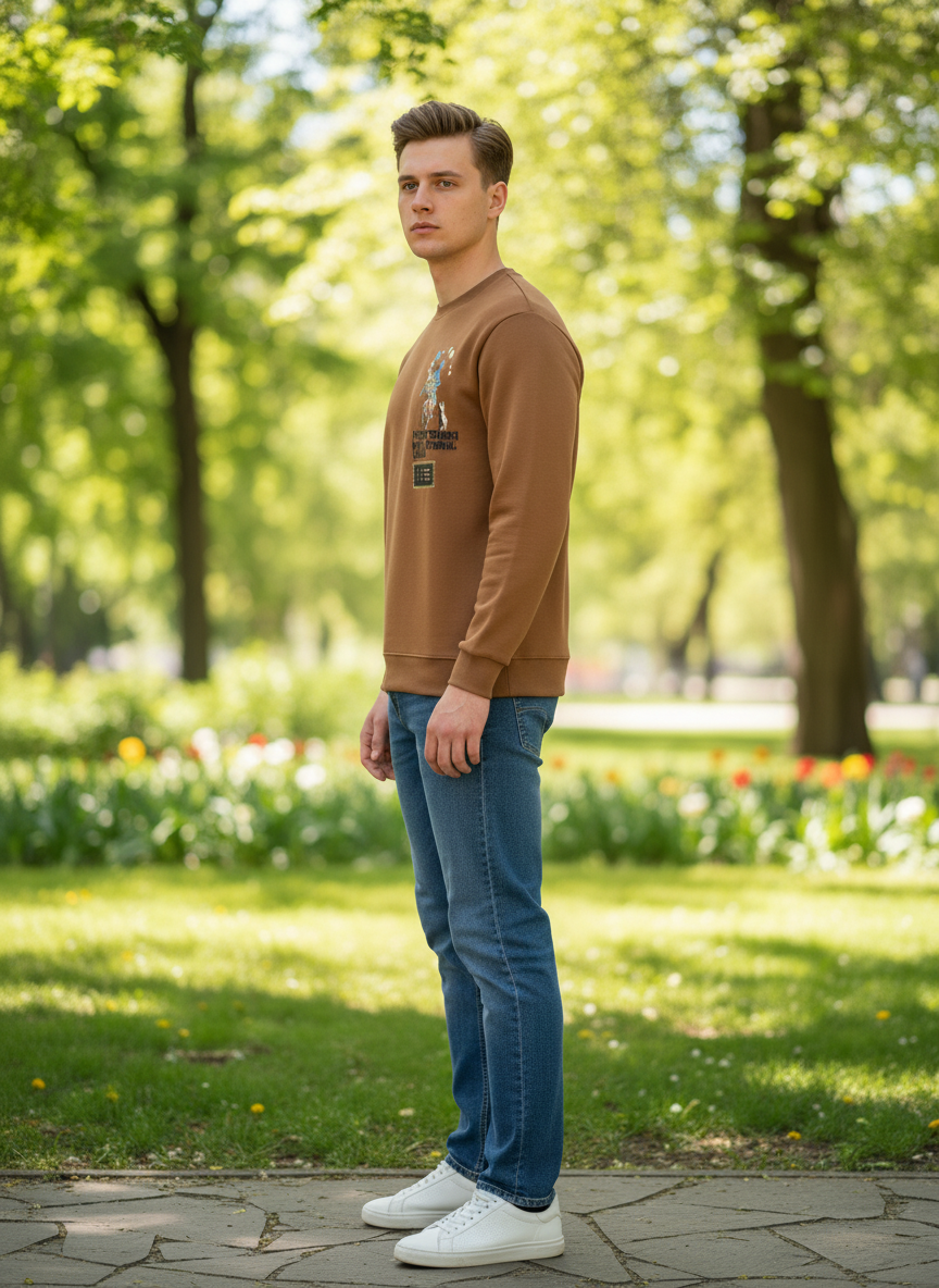 Brown Graphic Sweatshirt