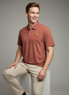 Rust Drop Shoulder Polo Tshirt