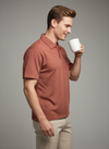 Rust Drop Shoulder Polo Tshirt