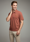 Rust Drop Shoulder Polo Tshirt