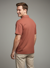 Rust Drop Shoulder Polo Tshirt