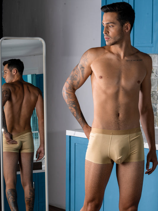 Seamless Men's Innerwear Champagne Yellow